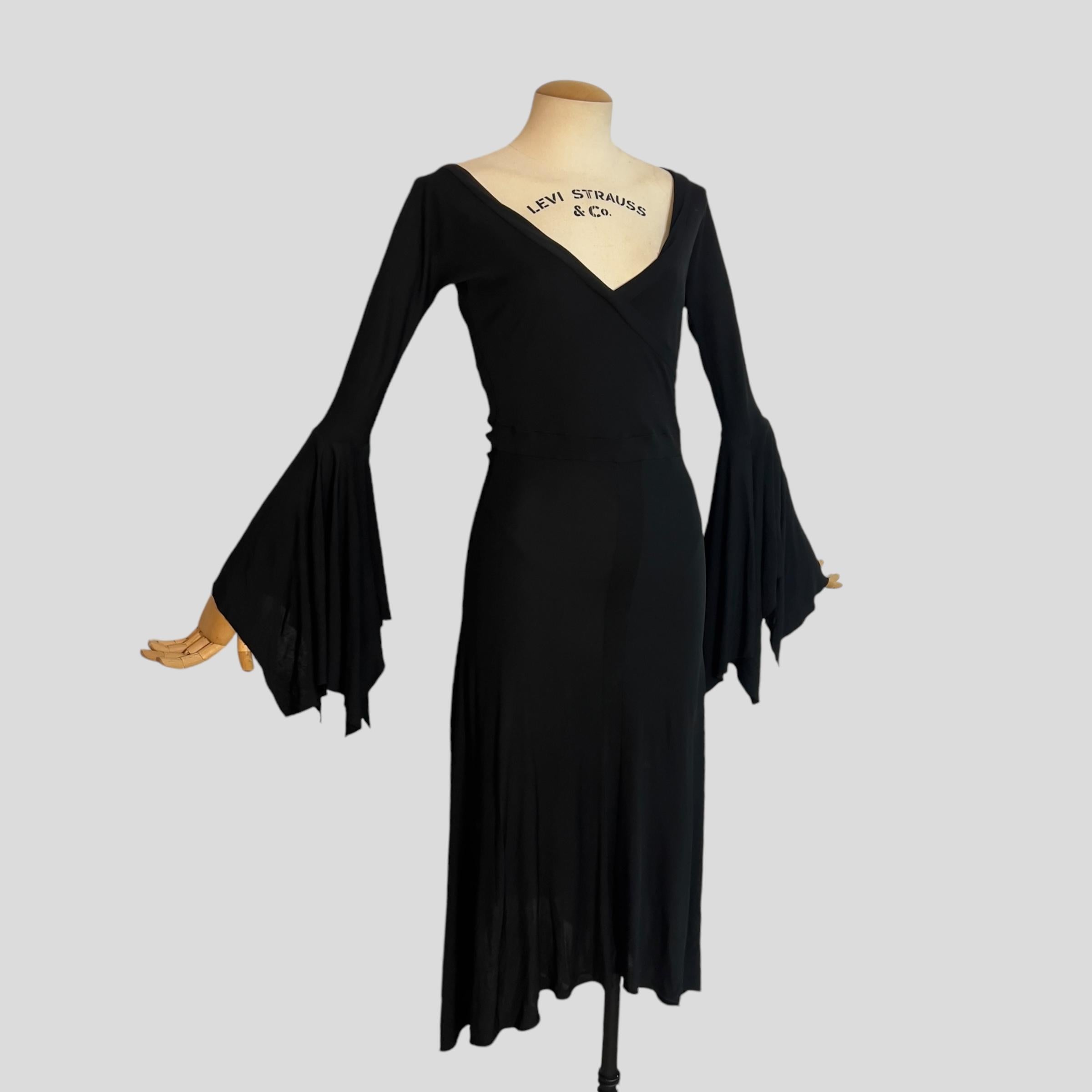 Yves Saint Laurent by Tom Ford Black Wrap Dress, SS 2003 For Sale 2
