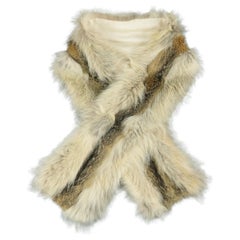 YVES SAINT LAURENT by TOM FORD Brown Fox & Coyote Fur Scarf Stole