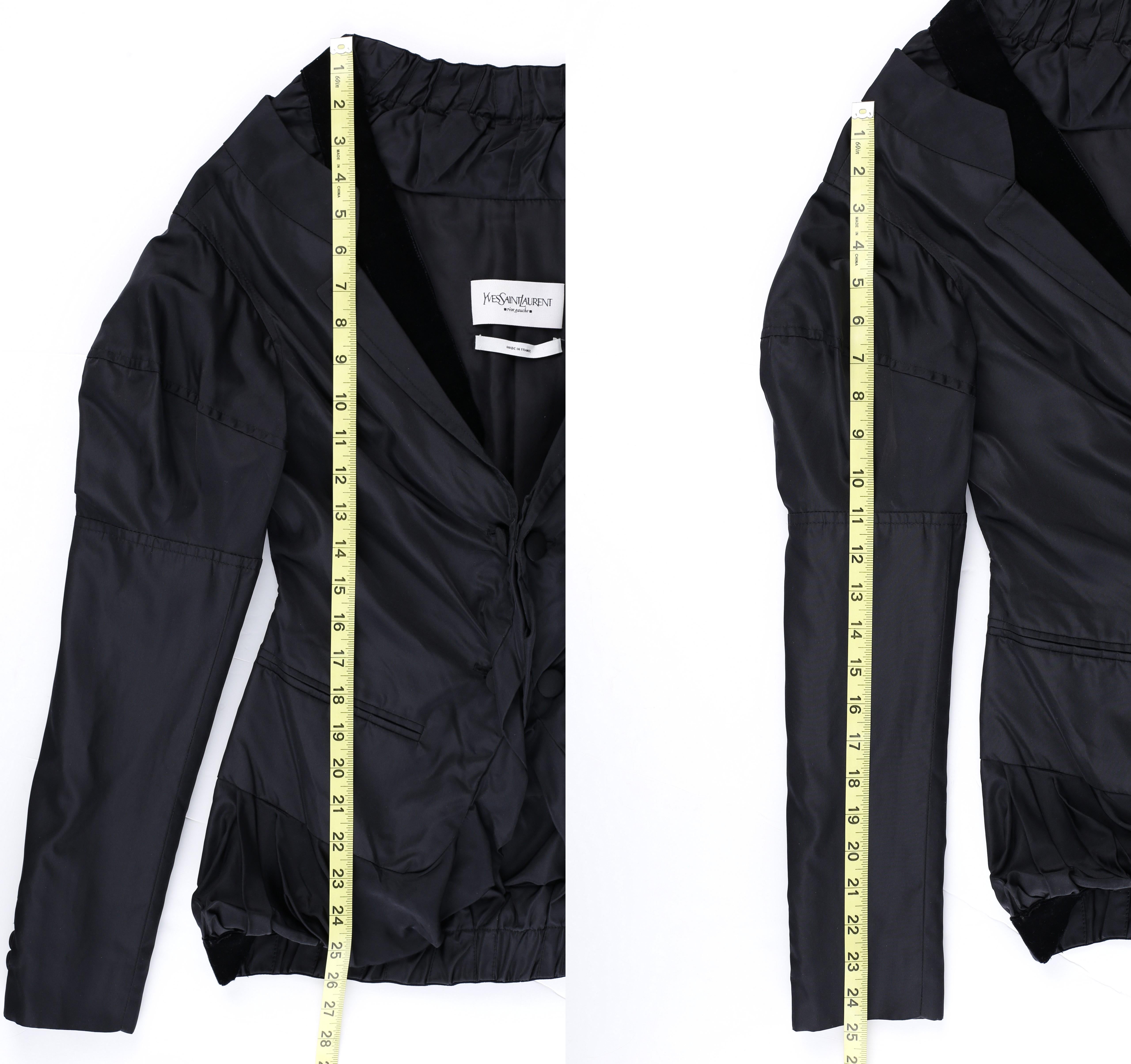 Yves Saint Laurent par Tom Ford, tailleur jupe et veste de soirée en soie noire, A/H 2002 en vente 6