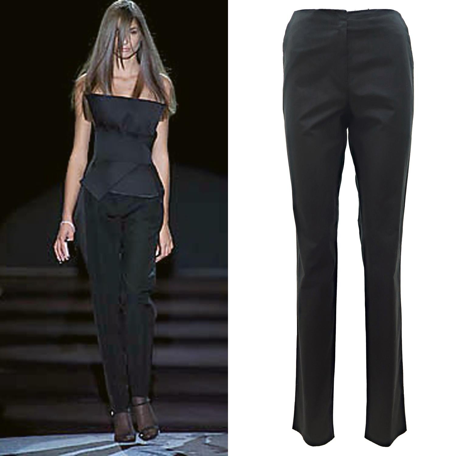 Yves Saint Laurent by Tom Ford FW-2001 Tailored Silhouette Cotton Pants 4