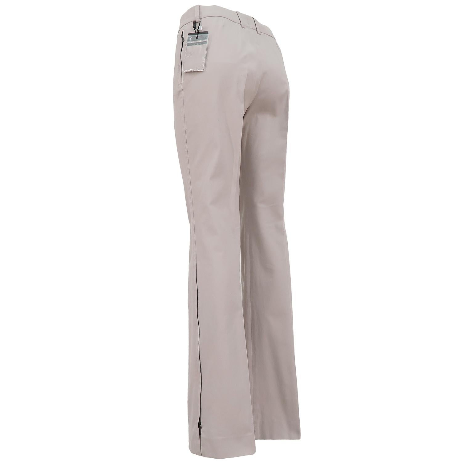 Yves Saint Laurent by Tom Ford FW-2003 Higher Waist Cotton Pants In Good Condition For Sale In Brussels, BE