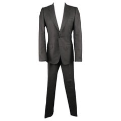 Yves Saint Laurent By Tom Ford Costume homme en laine anthracite 2 boutons à revers cranté