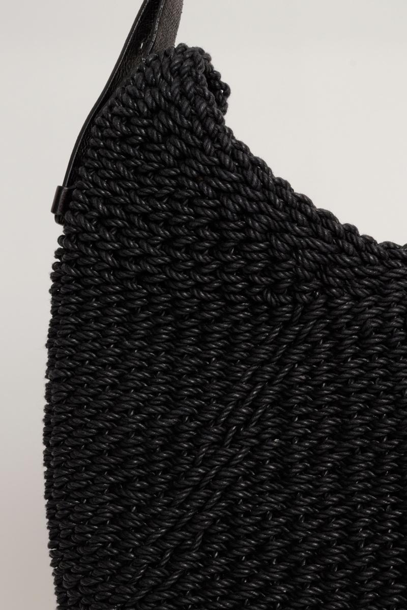 Yves Saint Laurent by Tom Ford Mombasa Tasche aus schwarzem gewebtem Raffia mit Box Damen im Angebot