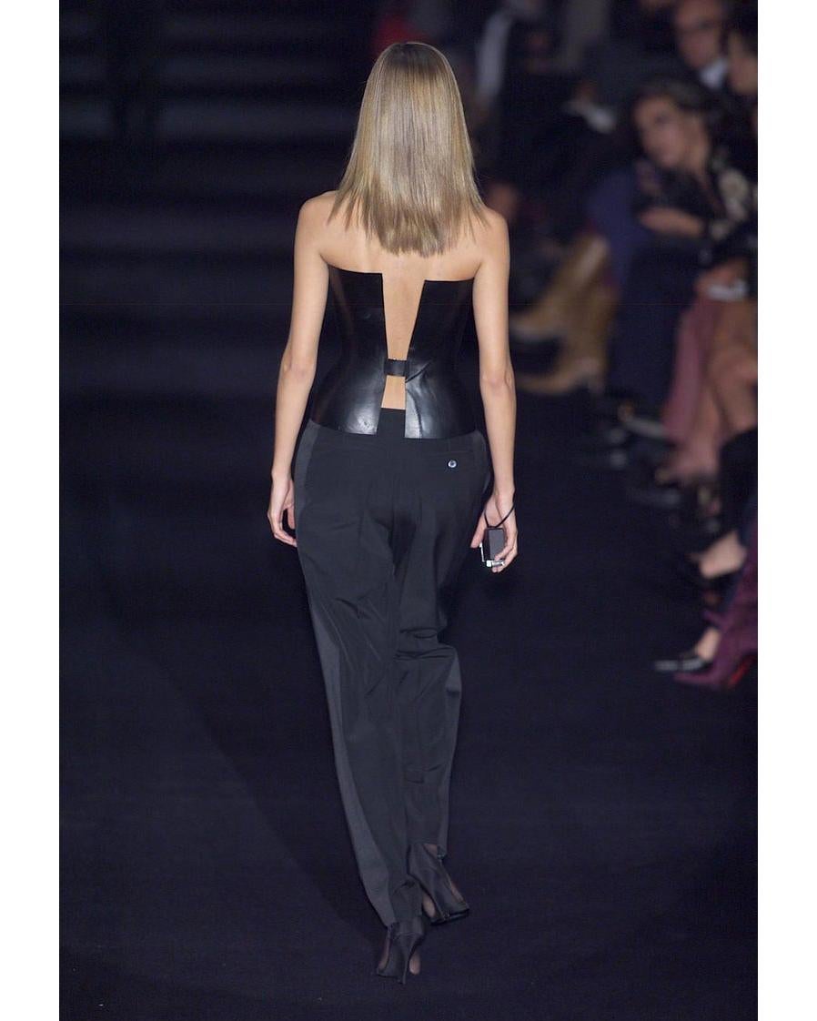 Yves Saint Laurent by Tom Ford moulded leather corset runway ensemble, ss 2001 13