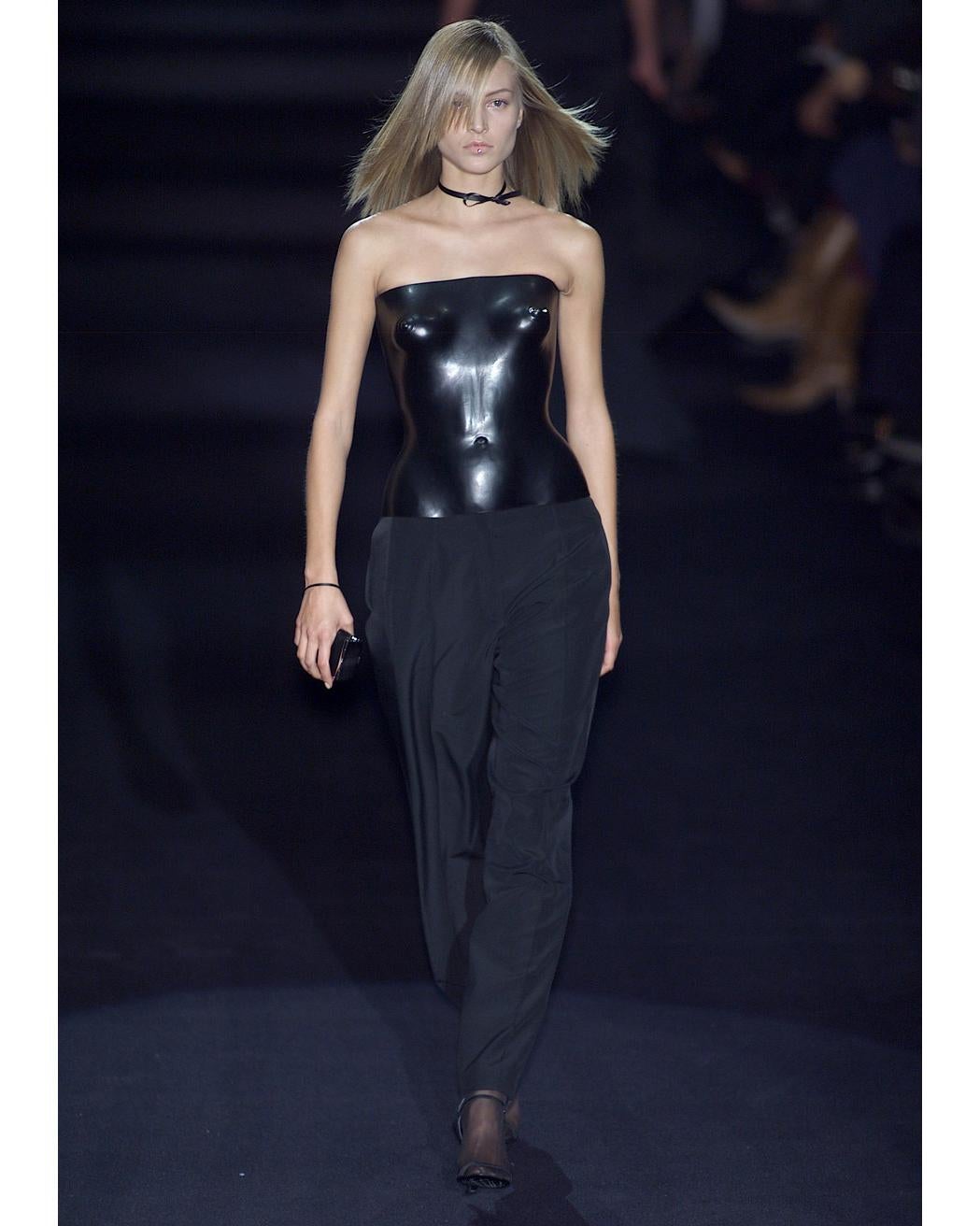 Yves Saint Laurent by Tom Ford moulded leather corset runway ensemble, ss 2001 In Excellent Condition In London, GB