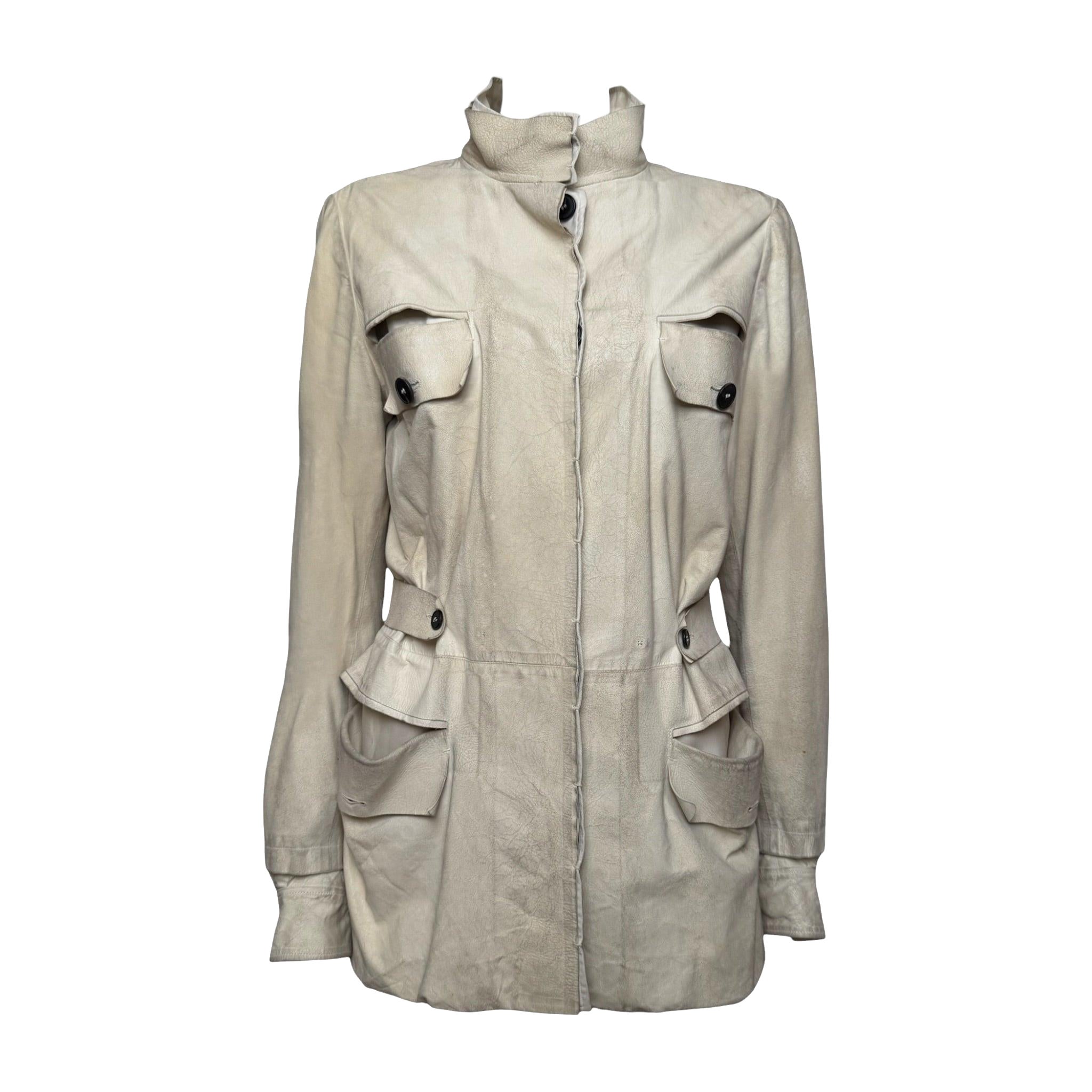 Yves Saint Laurent by Tom Ford S/S 2003 Cream Suede Safari Jacket