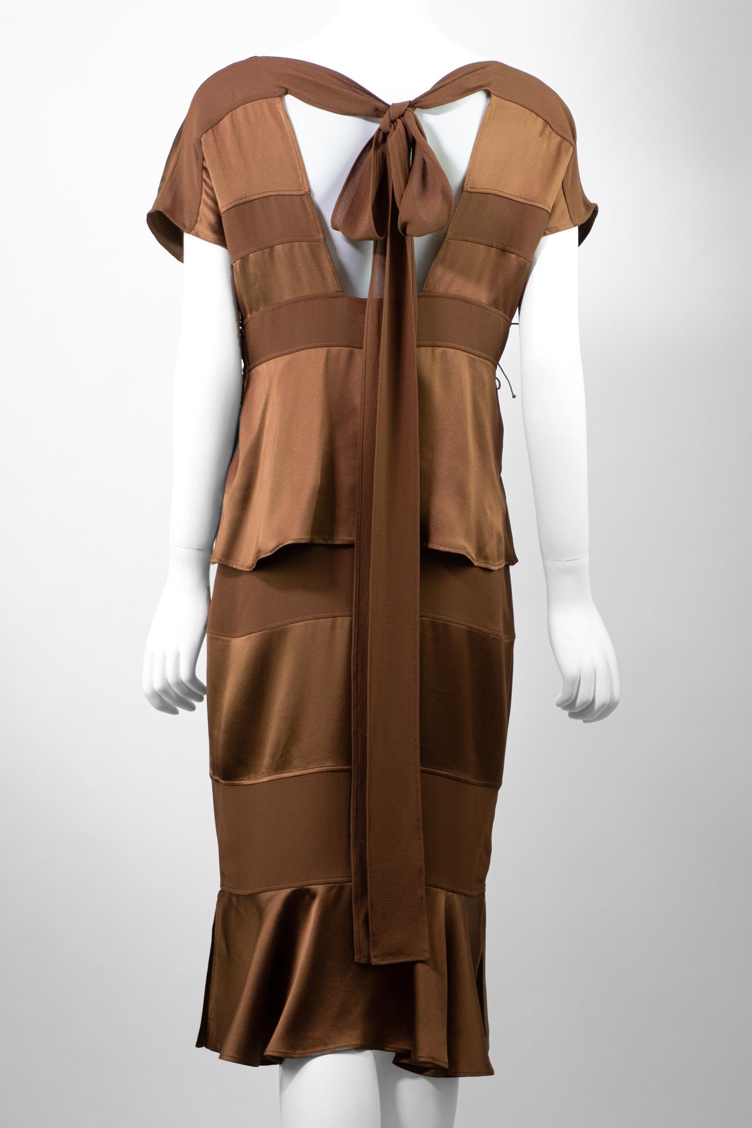 De las mujeres Yves Saint Laurent By Tom Ford S/S 2004 Vestido de seda vintage de pasarela en venta