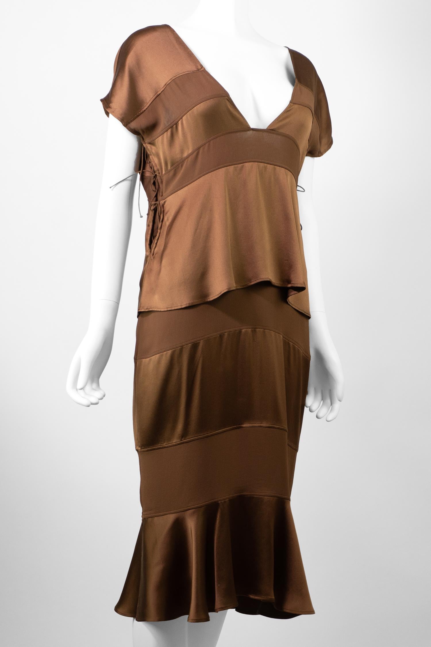 Yves Saint Laurent By Tom Ford S/S 2004 Vestido de seda vintage de pasarela en venta 2