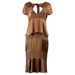 Yves Saint Laurent By Tom Ford, abito in seta da passerella vintage per la P/E 2004