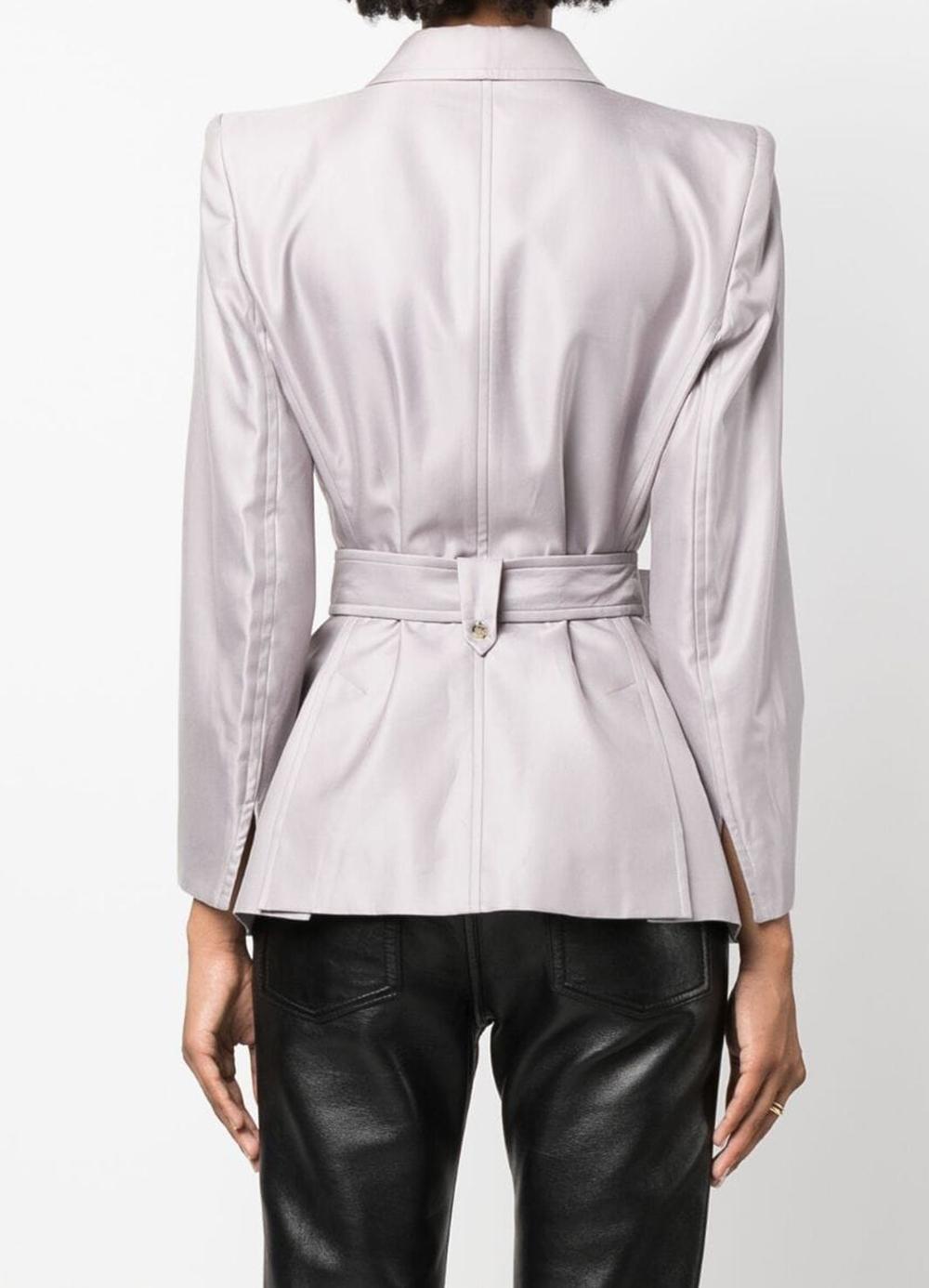 Women's Yves Saint Laurent by Tom Ford Satin Lilac Blazer For Sale