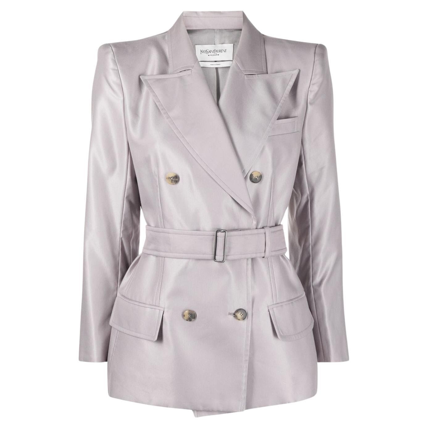 Yves Saint Laurent by Tom Ford Satin Lilac Blazer For Sale