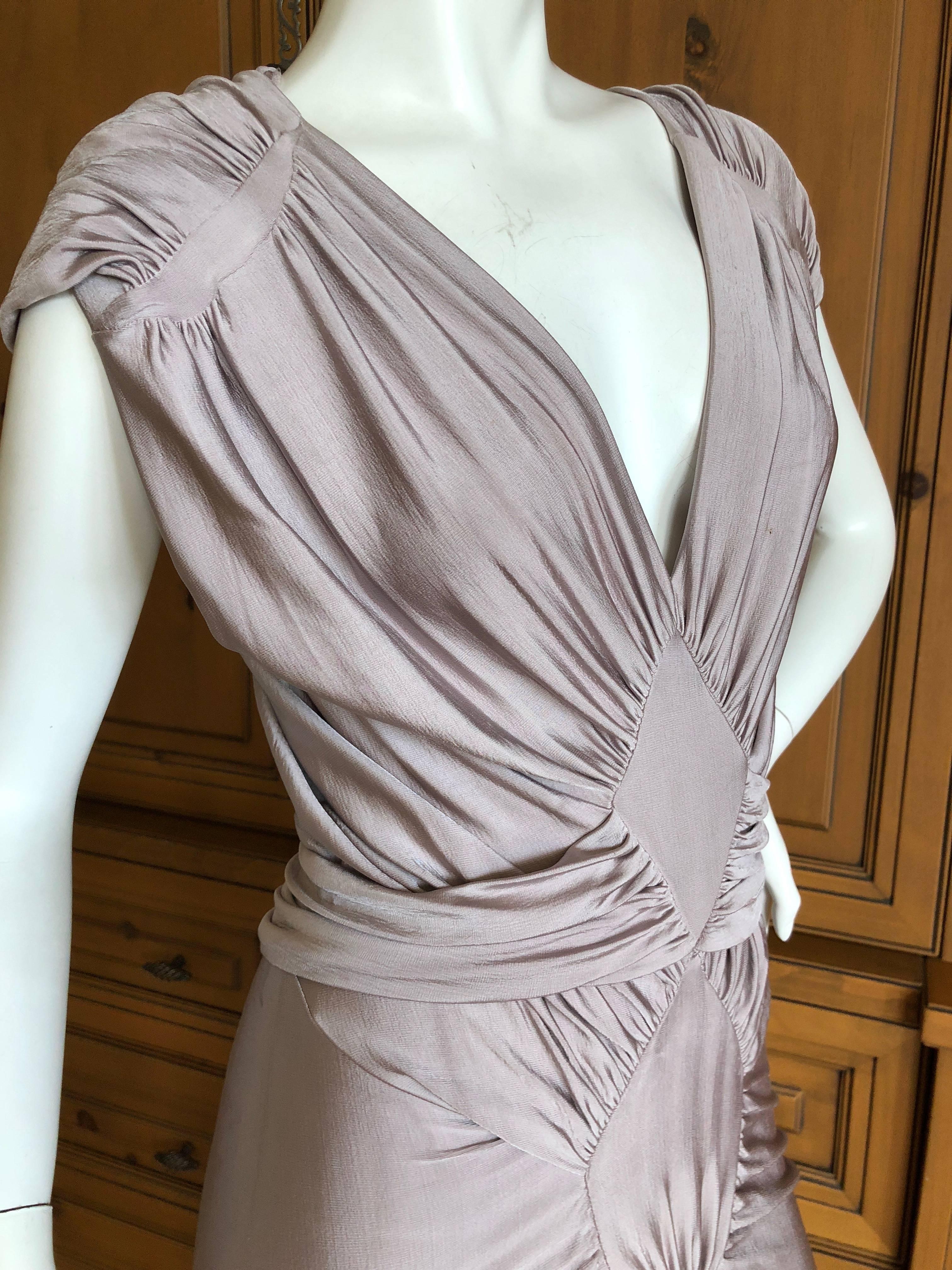 Women's Yves Saint Laurent by Tom Ford Silvery Lilac Ruched Evening Dress   For Sale