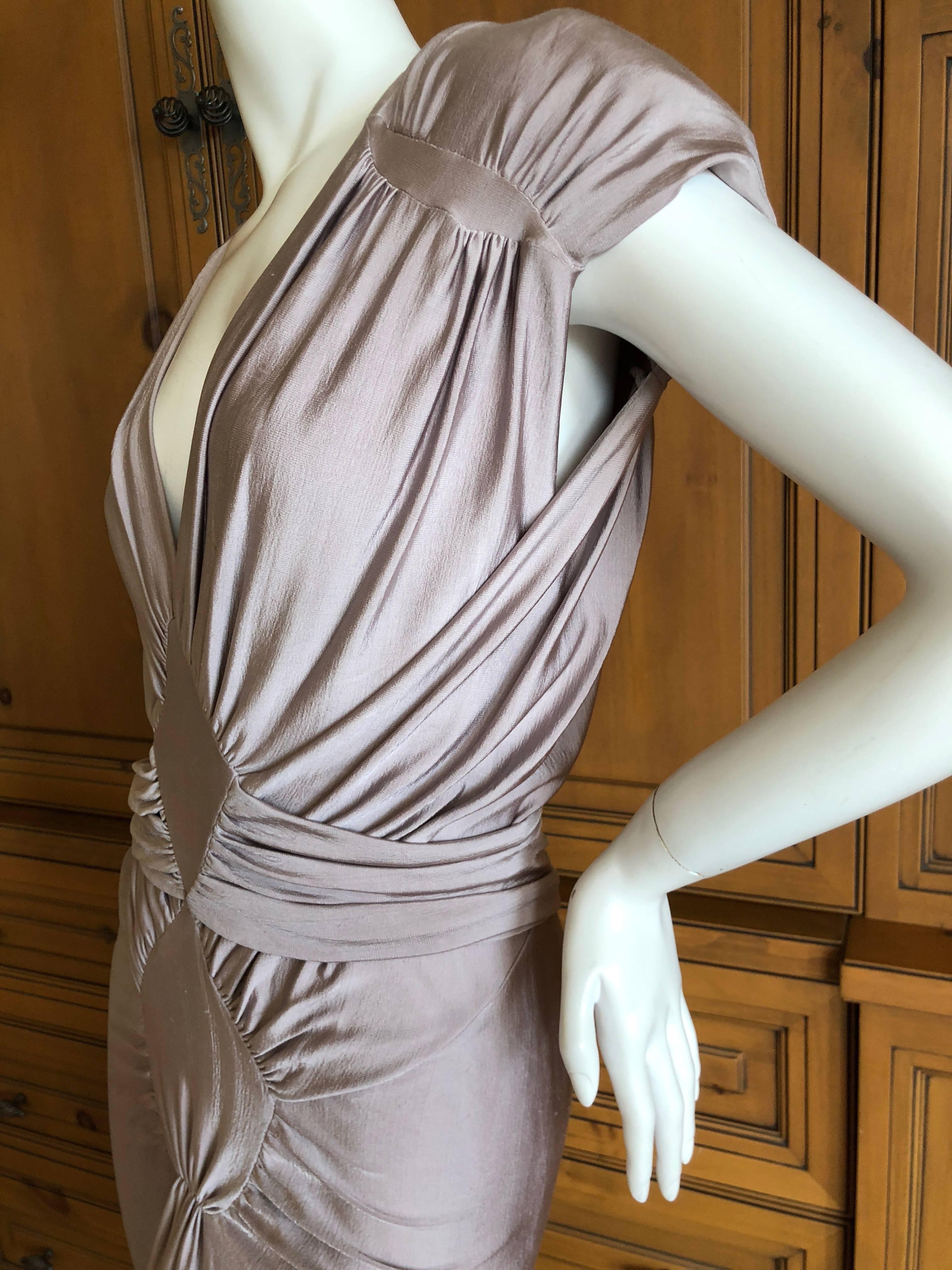 Yves Saint Laurent by Tom Ford Silvery Lilac Ruched Evening Dress   For Sale 2
