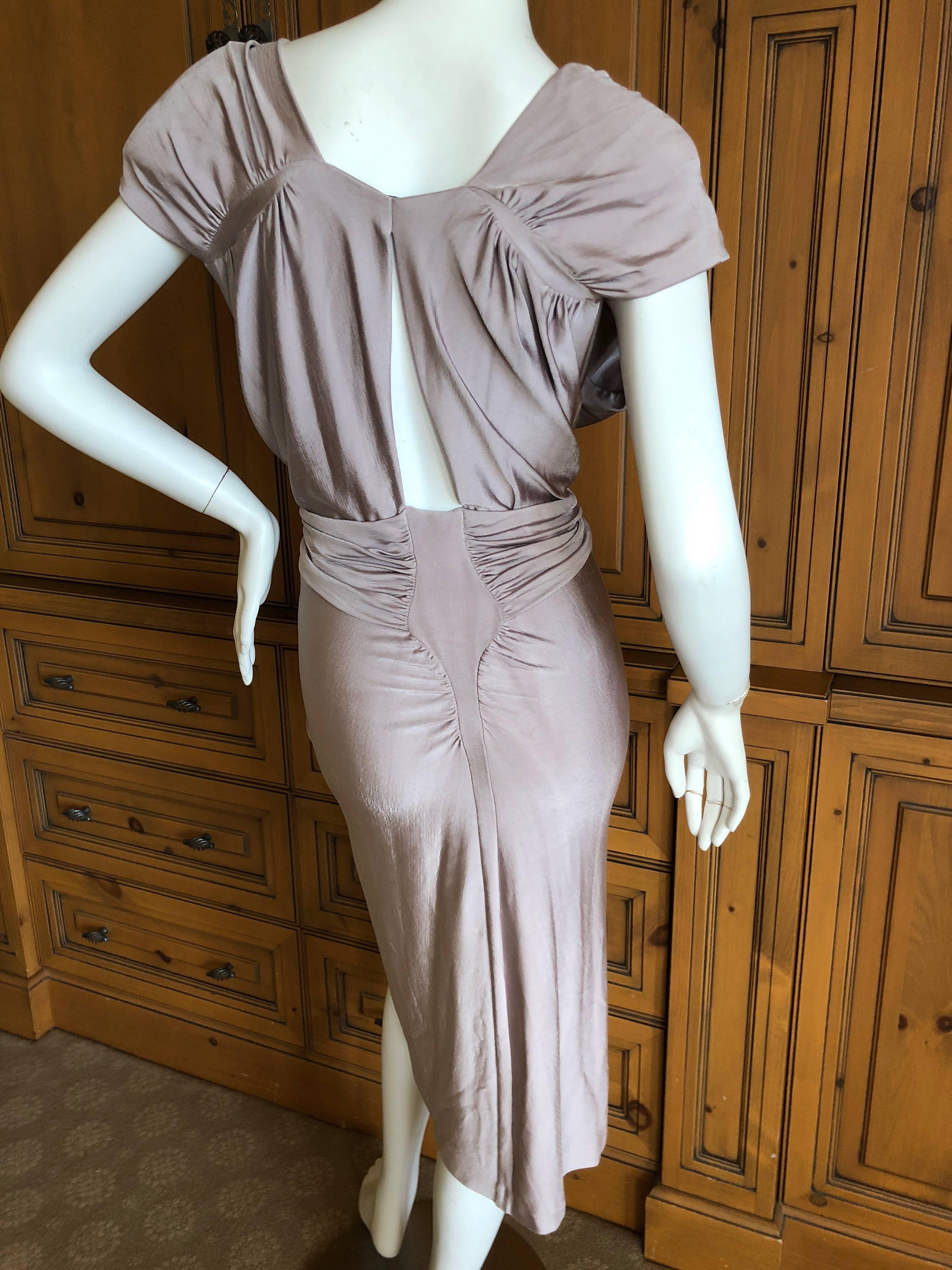 Yves Saint Laurent by Tom Ford Silvery Lilac Ruched Evening Dress   For Sale 4