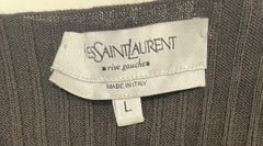 Yves Saint Laurent by Tom Ford Spring 2003 Brown Ribbed Sleeveless Vintage Top