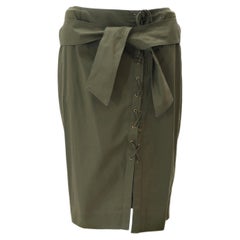 Yves Saint Laurent by Tom Ford SS-2002 Cotton Laced Safari Skirt