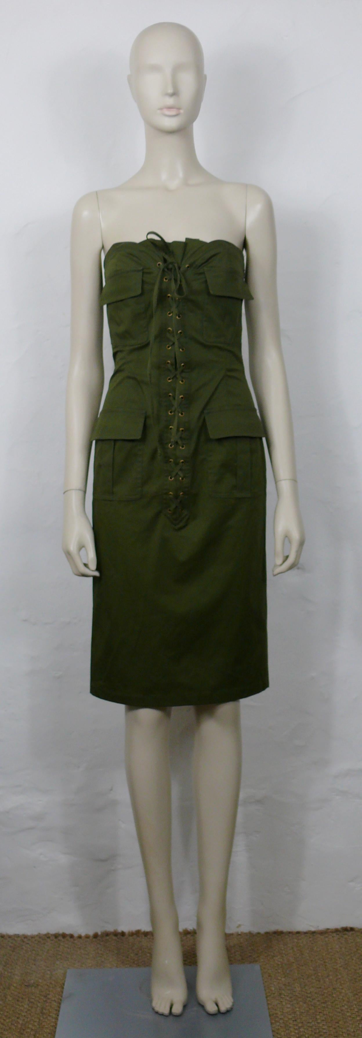 Women's YVES SAINT LAURENT by TOM FORD Strapless Safari Dress