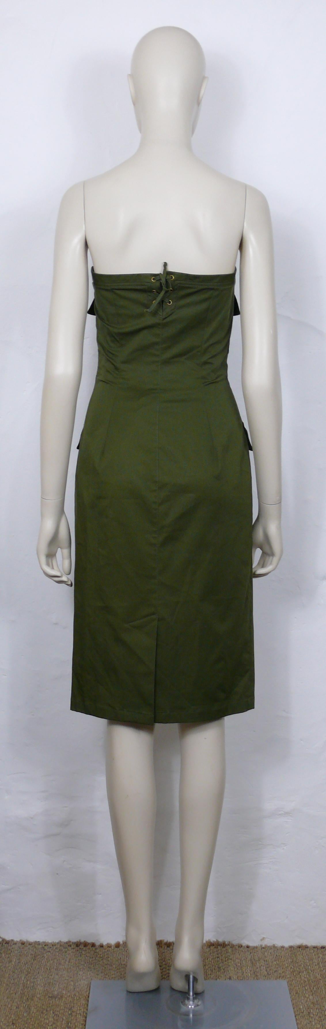 YVES SAINT LAURENT by TOM FORD Strapless Safari Dress 4