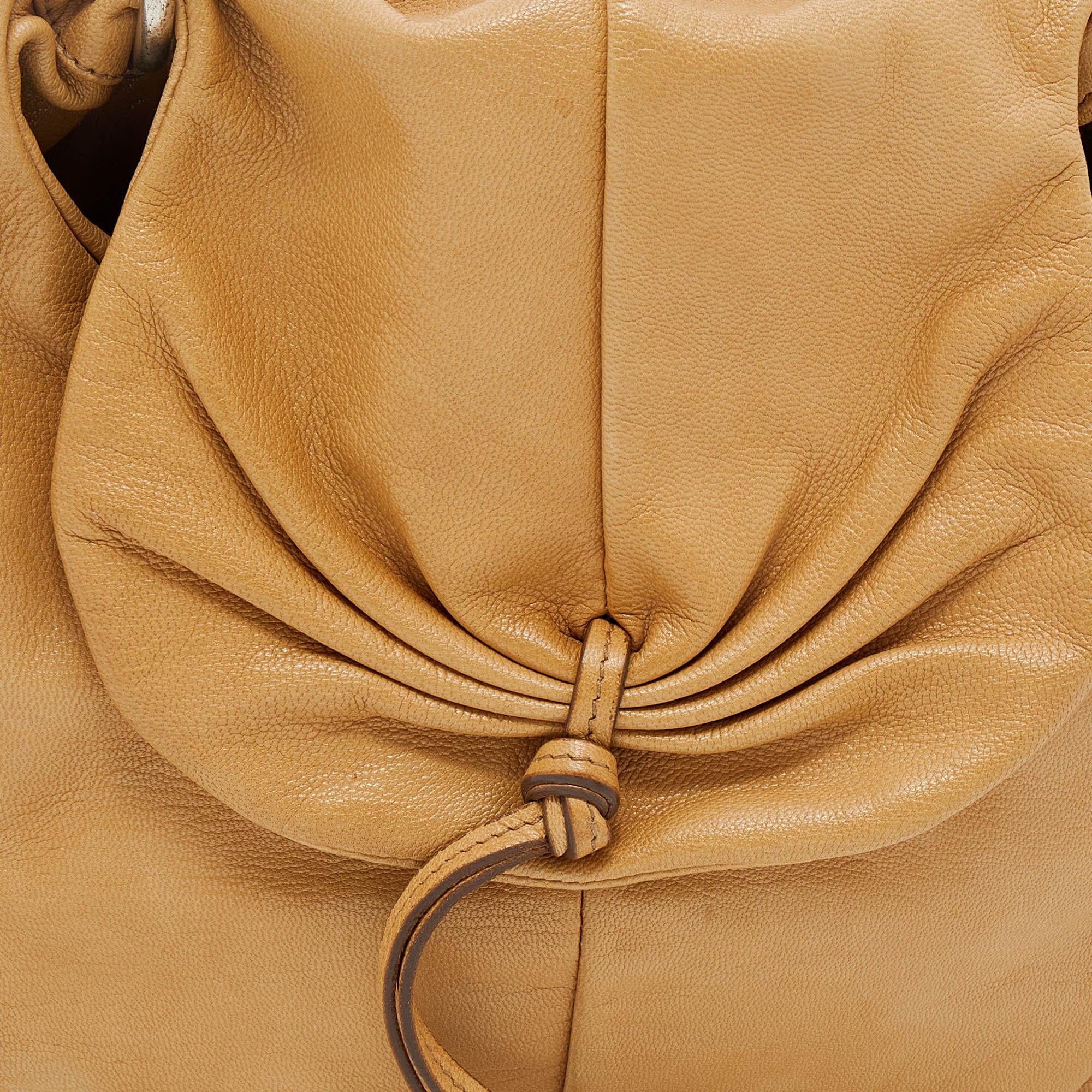 Yves Saint Laurent By Tom Ford Tan Leather Gathered Shoulder Bag 5