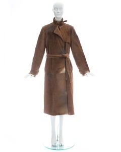 Yves Saint Laurent by Tom Ford tan sheared fur patchwork coat, ca. 2002