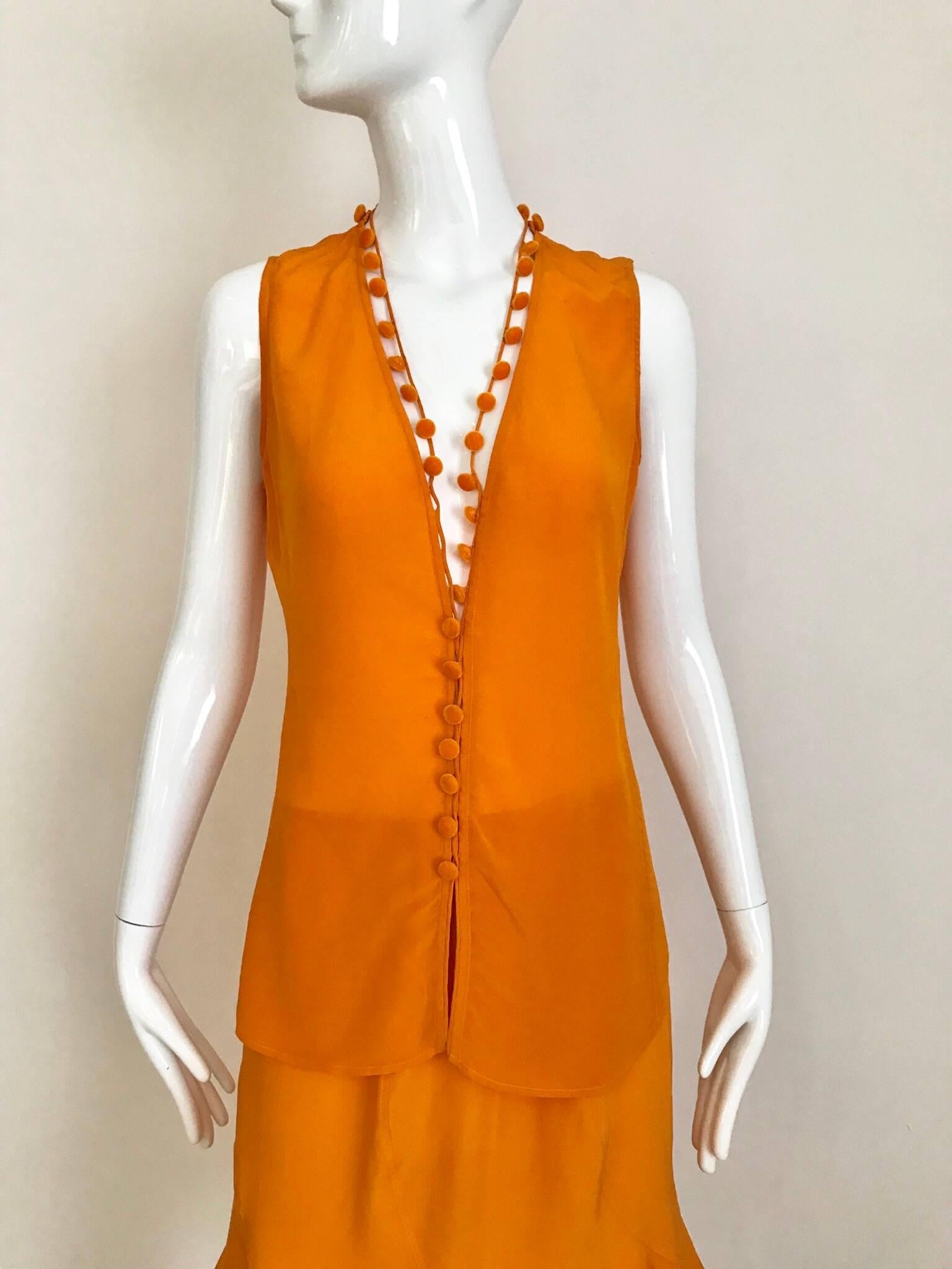 tangerine blouse