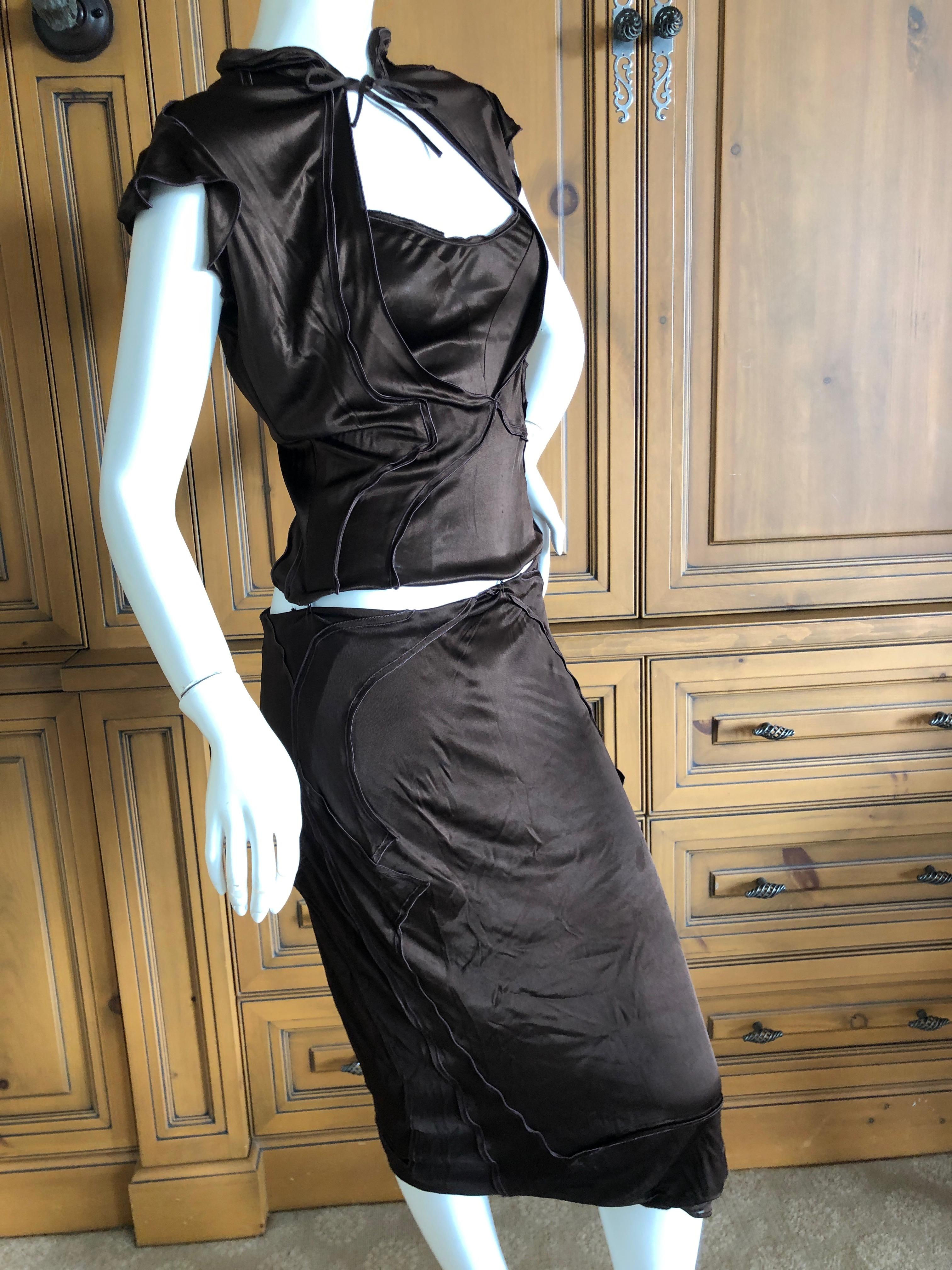 Yves Saint Laurent by Tom Ford Two Piece Silk Dress Set from Fall 2004 For Sale 5
