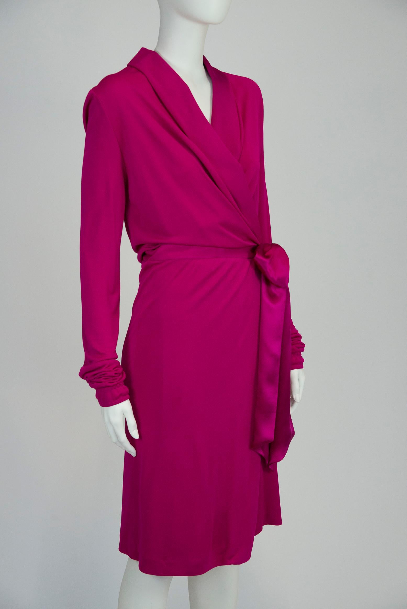 Yves Saint Laurent By Tom Ford Wrap Dress For Sale 9
