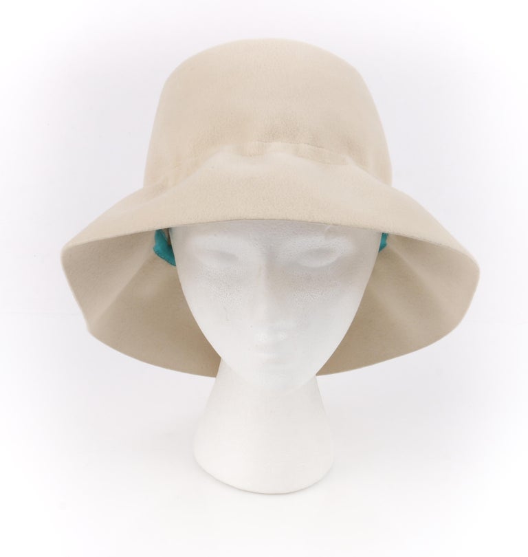 YVES SAINT LAURENT c.1960’s YSL Cream Felted Fur Structured Bucket Hat For Sale at 1stDibs ysl