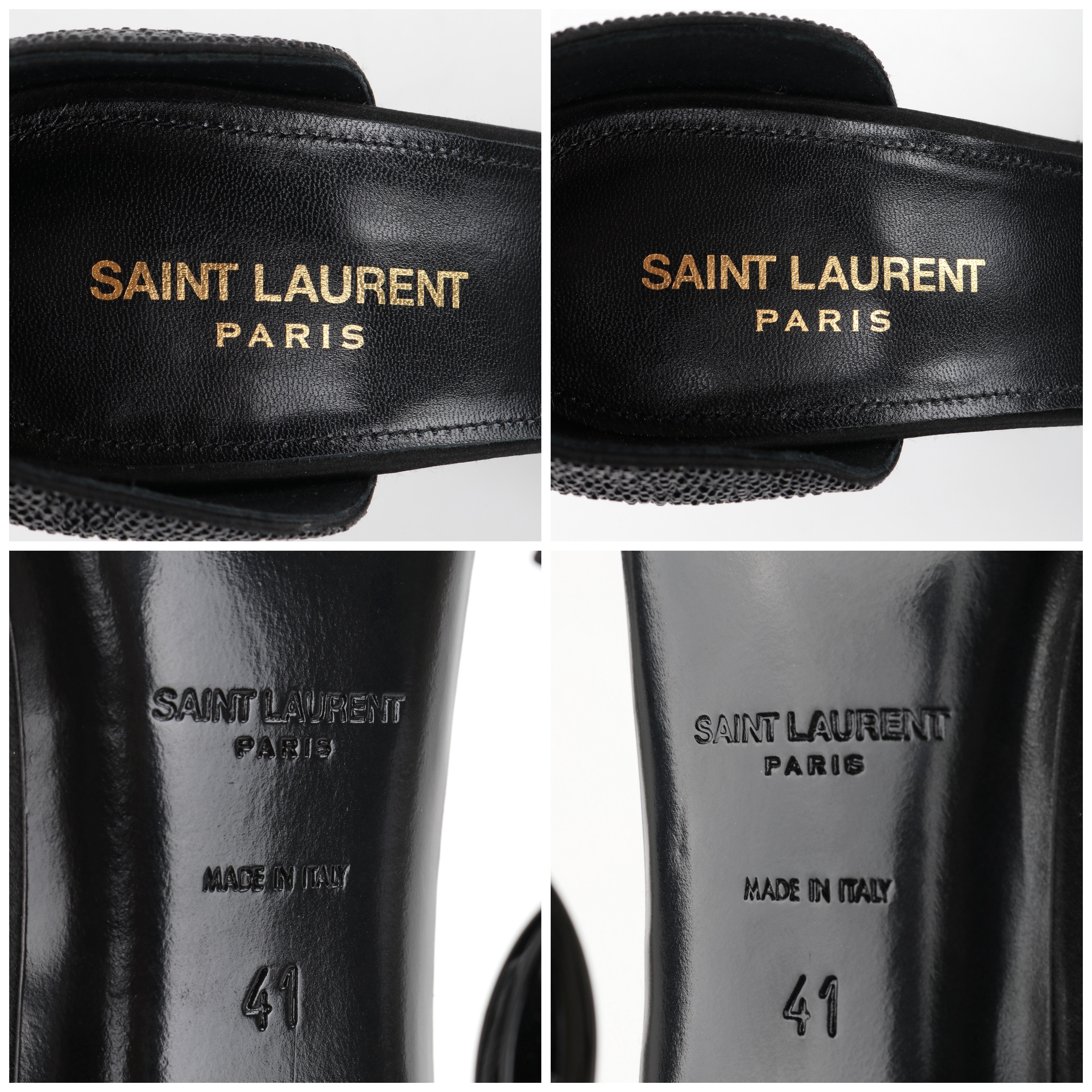 YVES SAINT LAURENT c.2017 „Opyum“ Sandalen mit Absatz aus schwarzem Swarovski-Kristall und YSL-Logo im Angebot 8