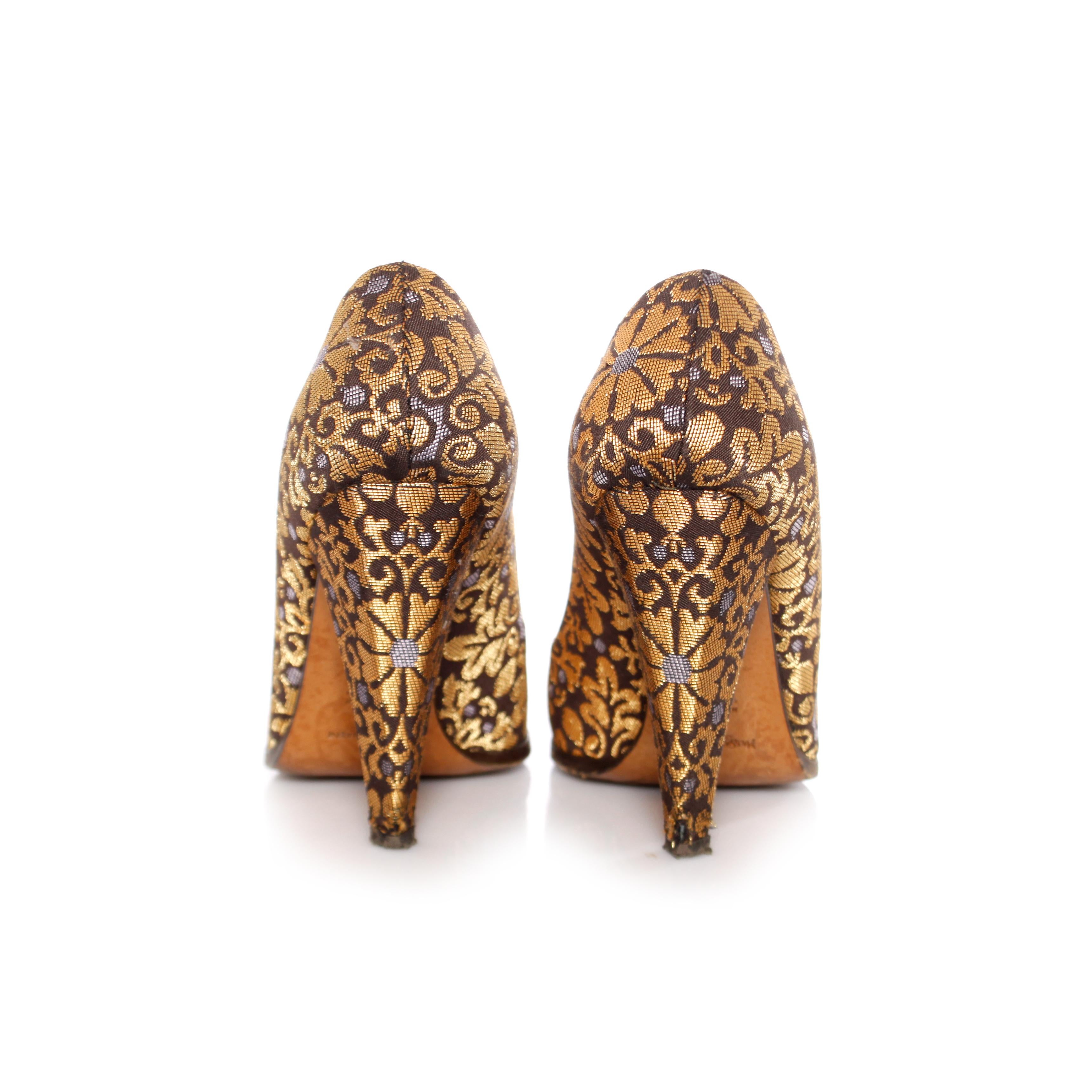 Yves Saint Laurent, Casablanca brocade heels. For Sale 3