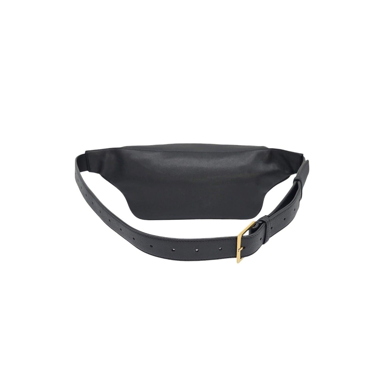 Black YVES Saint Laurent Cassandre Monogram Classic Belt Bag
