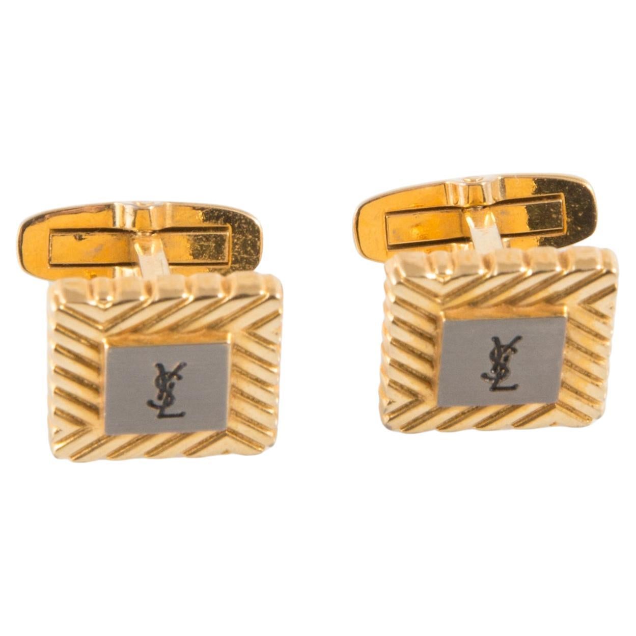 Yves Saint Laurent Cassandre logo YSL Cuff_Links