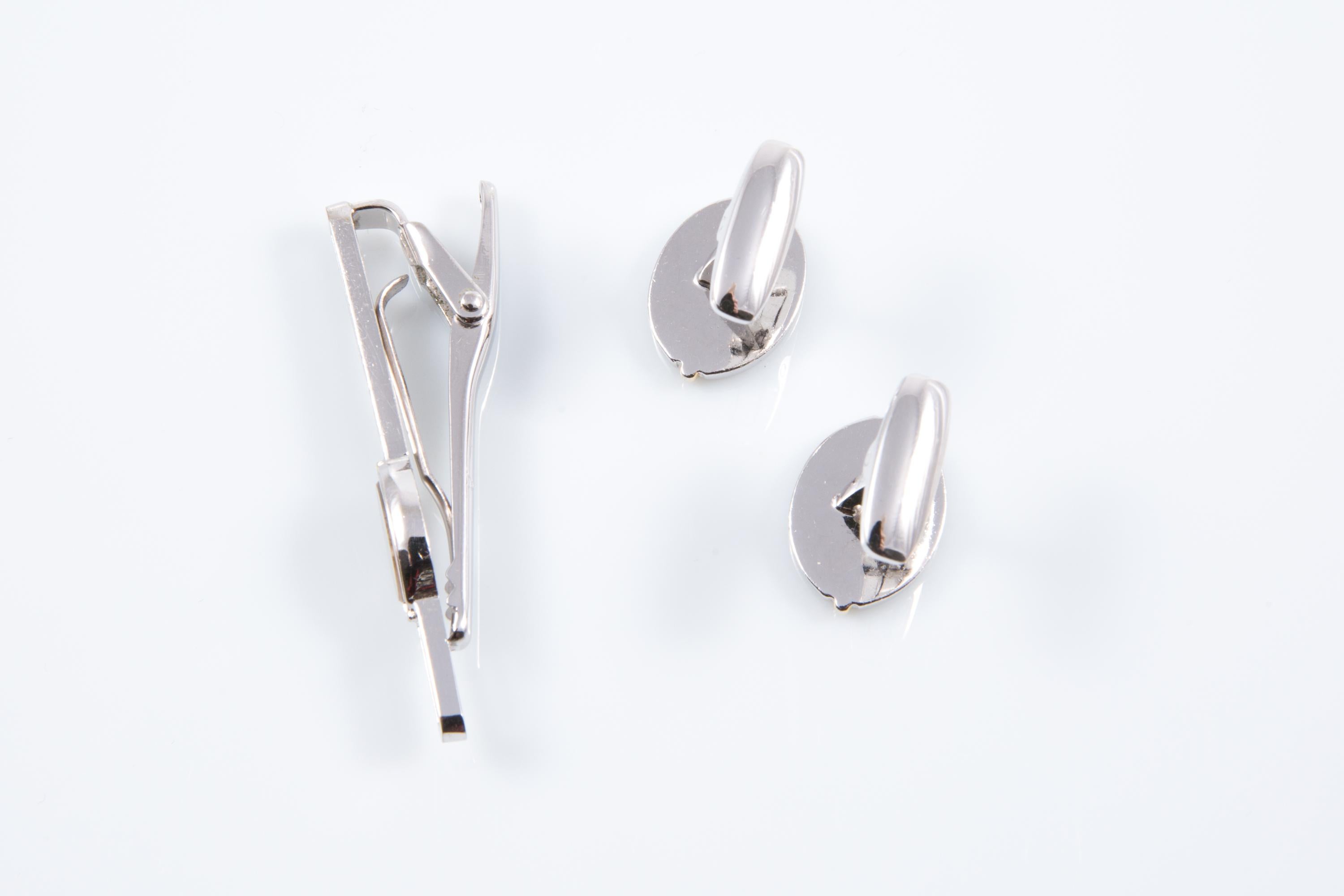 De los hombres Set de pasador de corbata y gemelos Yves Saint Laurent Cassandre YSL en venta