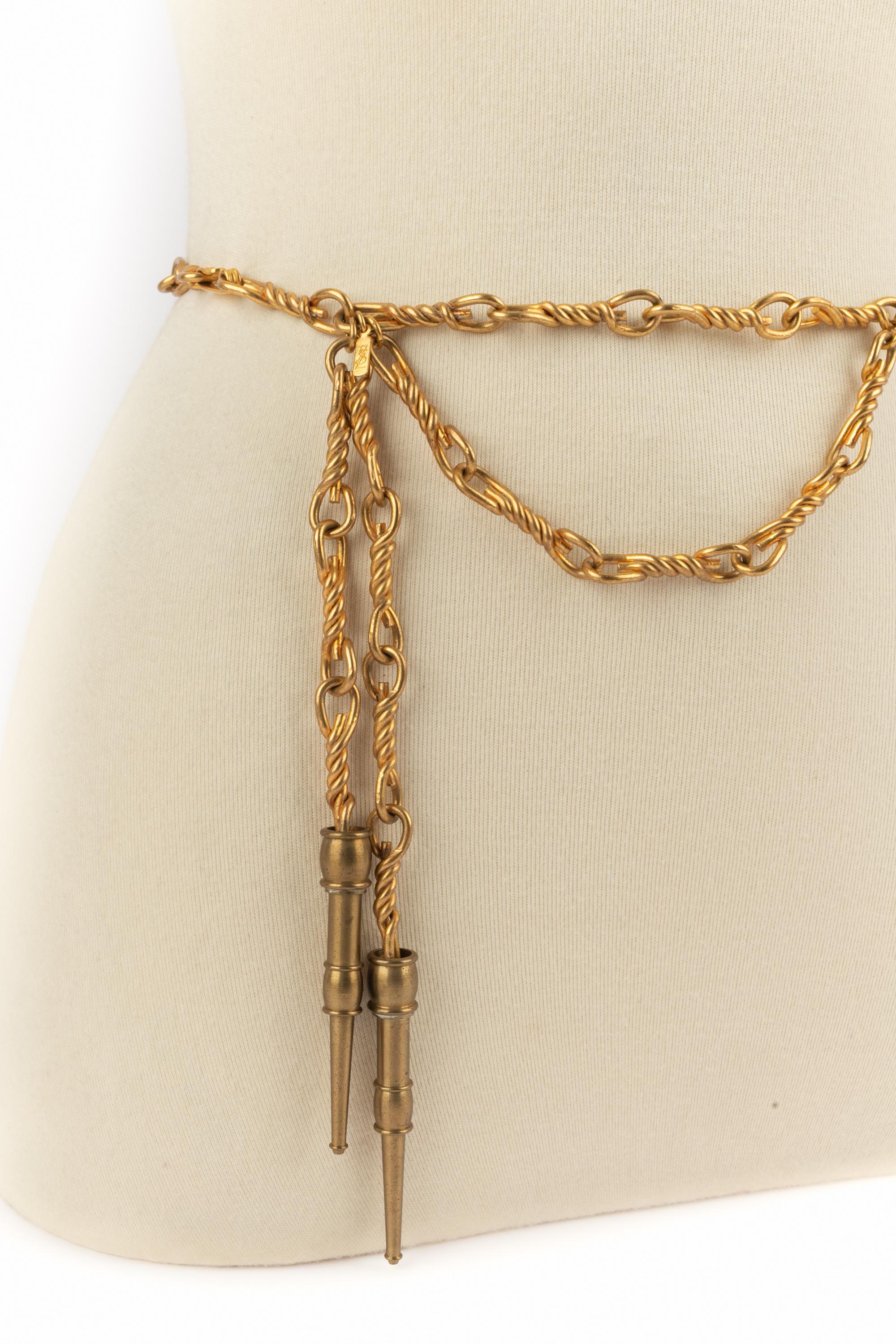 Marrone Cintura a catena Yves Saint Laurent in vendita