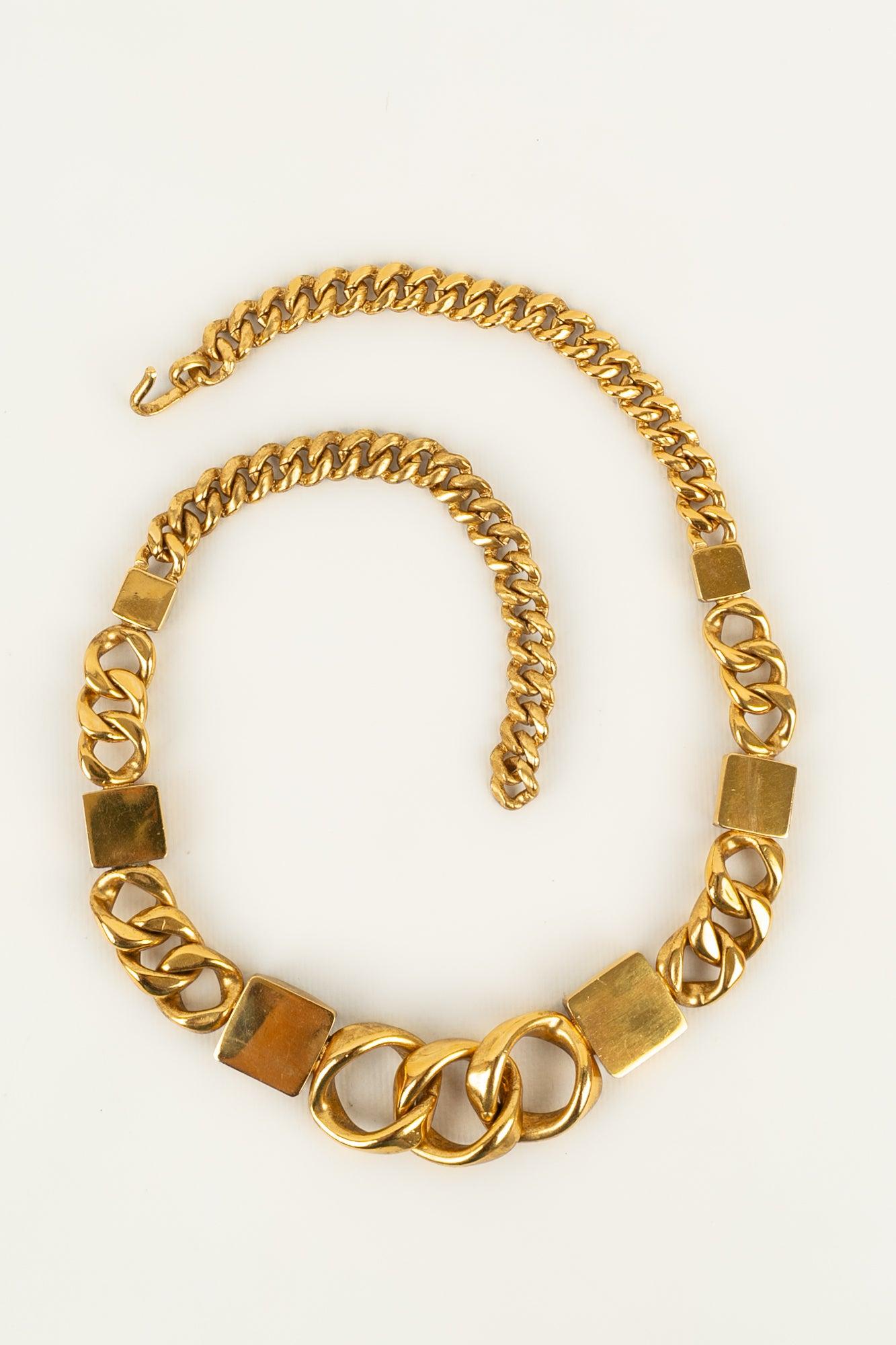 Yves Saint Laurent Chain Necklace in Gold-Plated For Sale 1