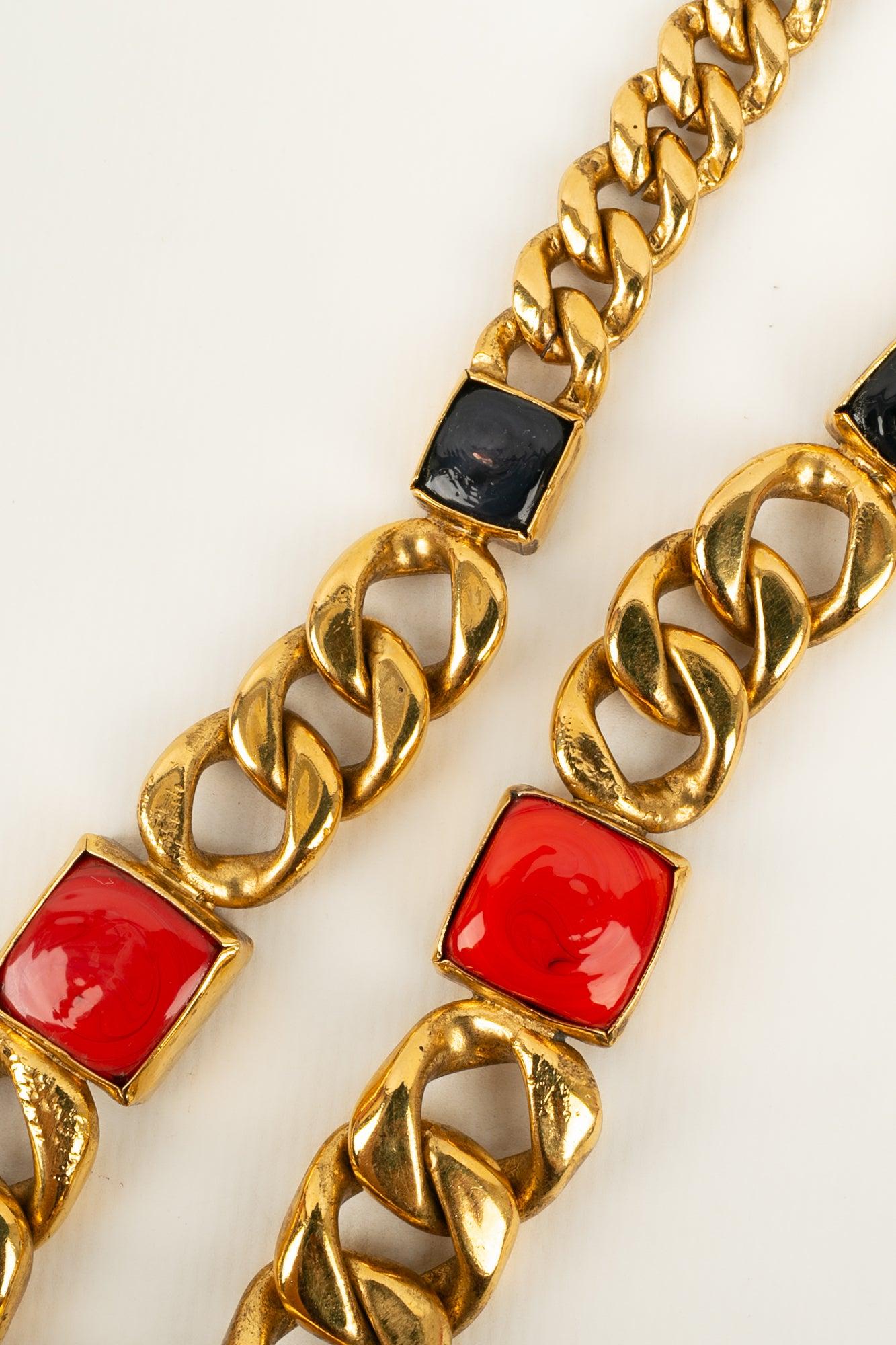 Yves Saint Laurent Chain Necklace in Gold-Plated For Sale 2