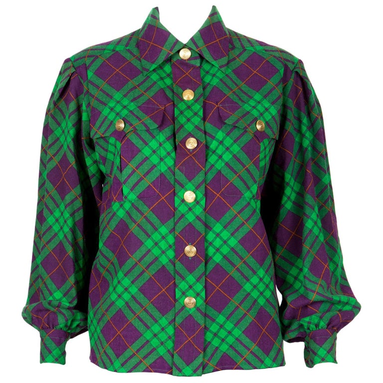 Saint Laurent Jacket In Wool Check 842593y3j59 2034