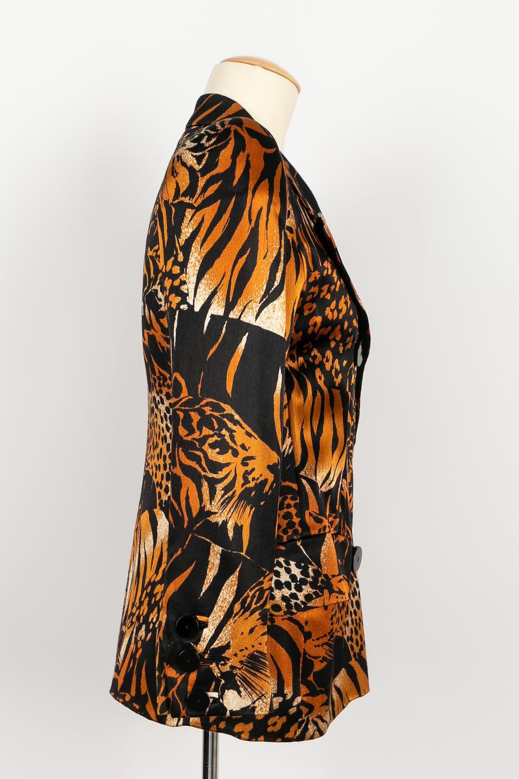Women's Yves Saint Laurent Cheetah Jacket, Early 2000s For Sale