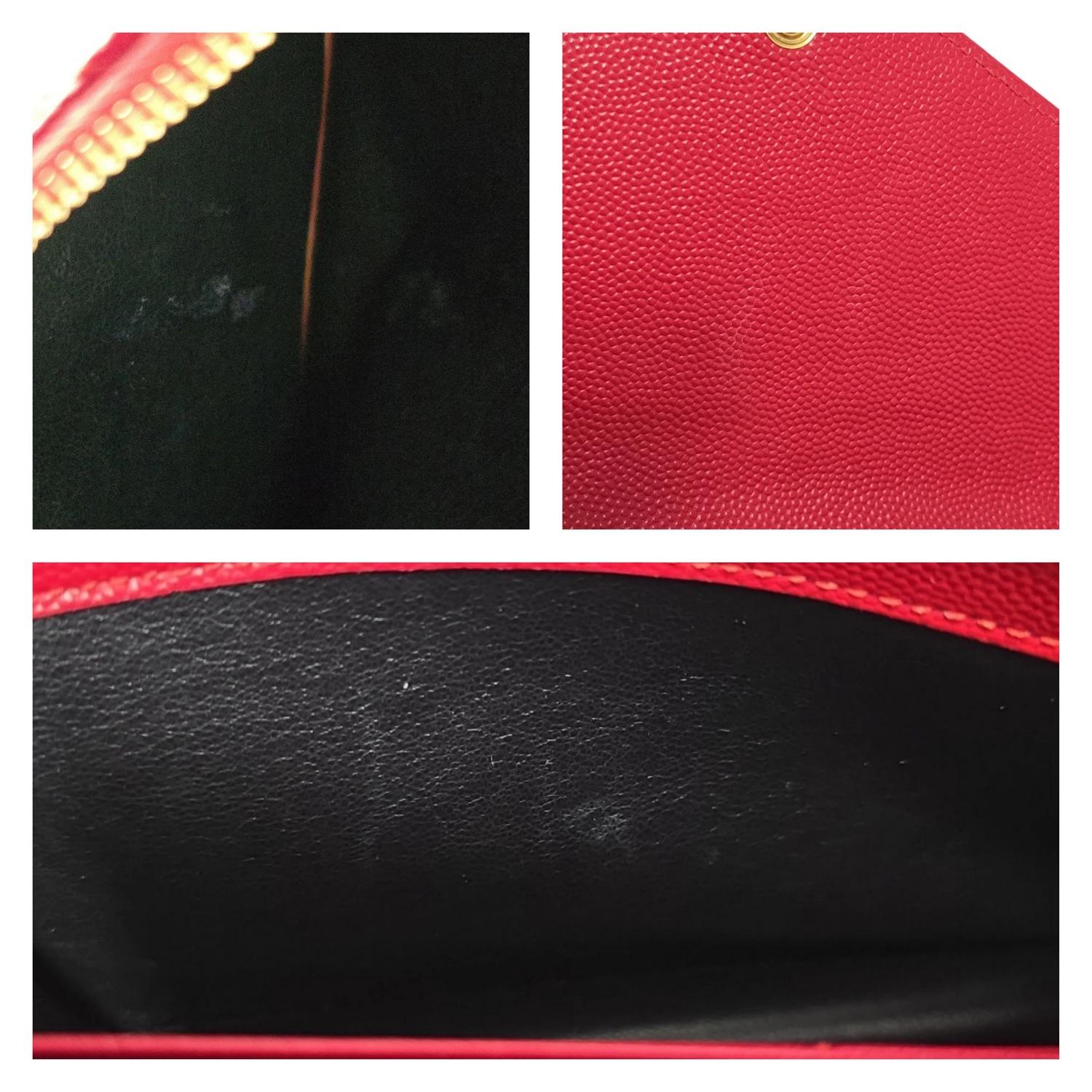 Yves Saint Laurent Portafoglio Cassandre Chevron Matelassé con Catena in vendita 6