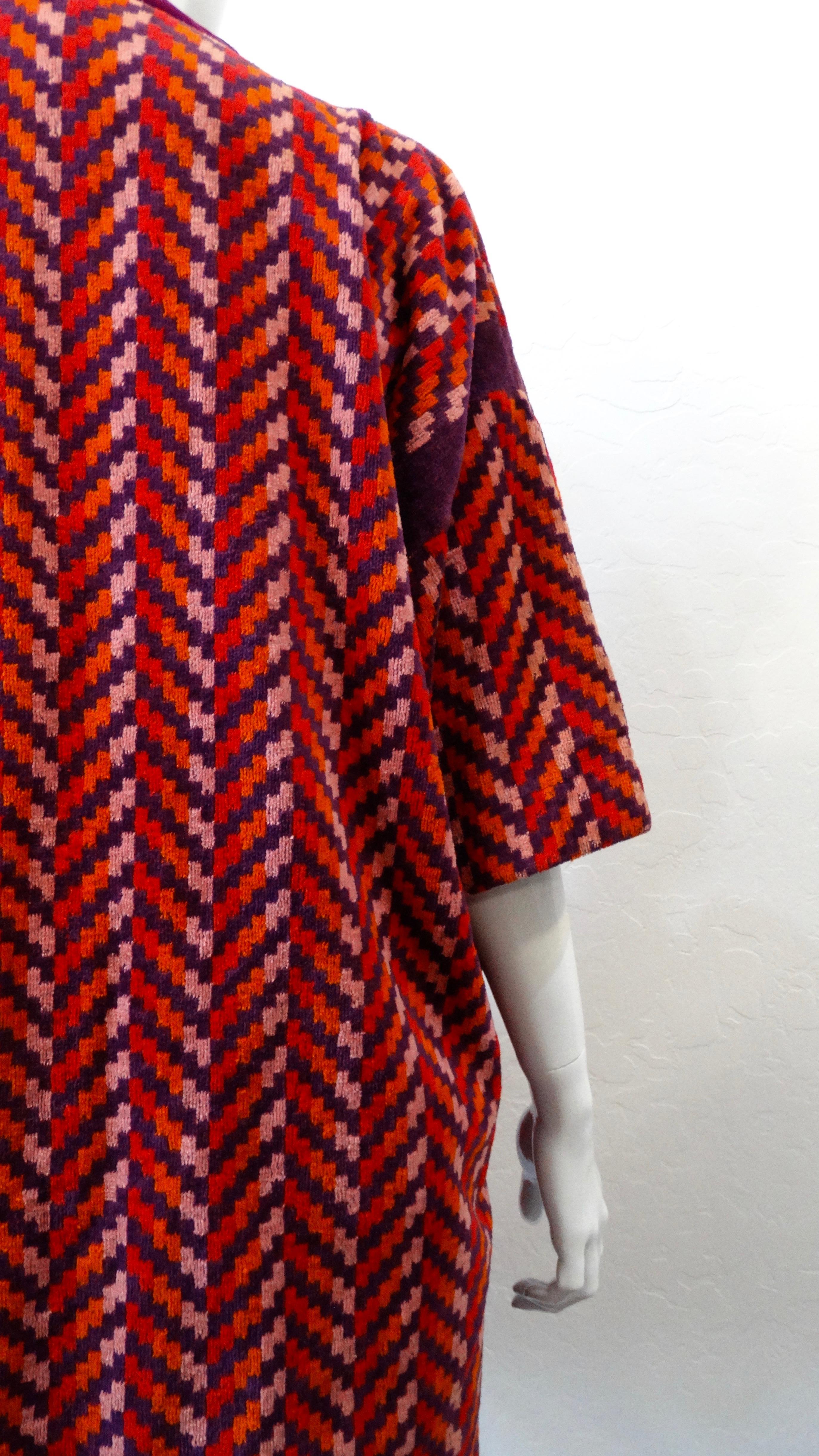 Red Yves Saint Laurent Chevron Towel Cover-Up