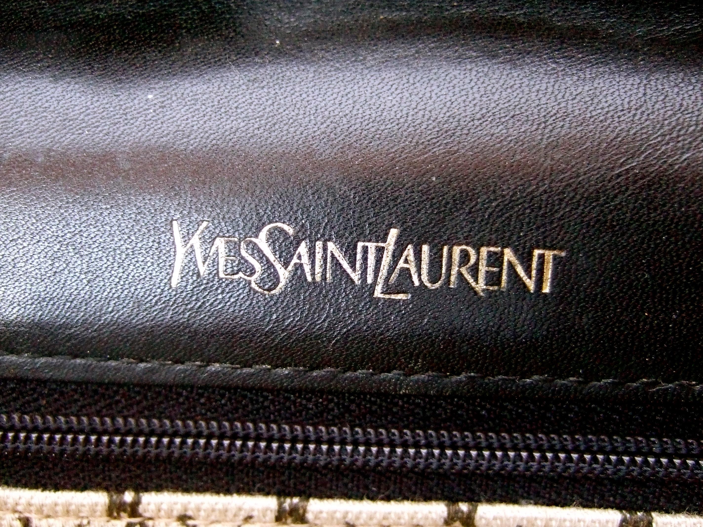 Yves Saint Laurent Chic Black Leather Versatile Clutch - Shoulder Bag c 1980s 11