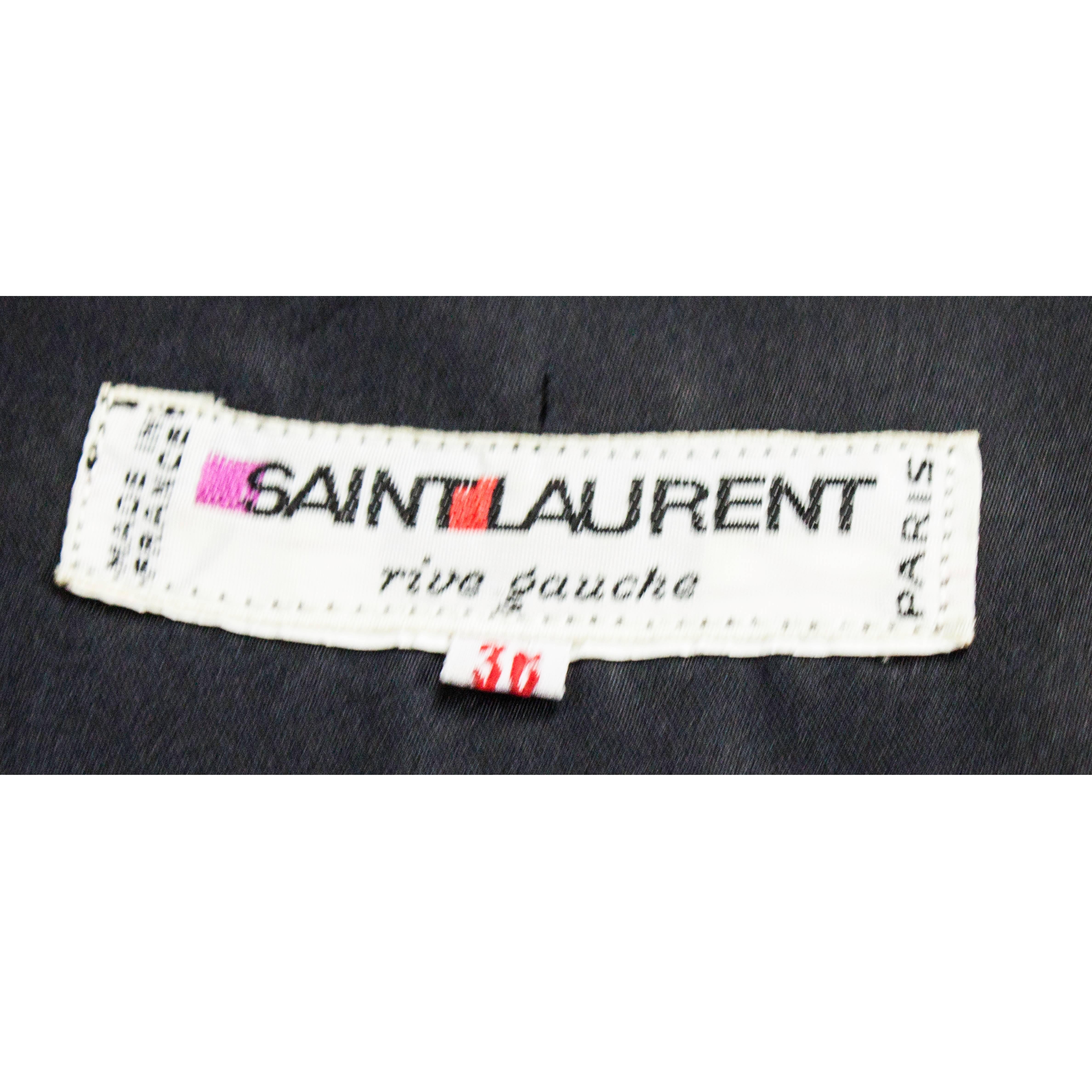 Yves Saint Laurent - Robe en satin imprimé baroque de la collection chinoise, 1977 en vente 5