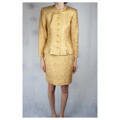 Yves Saint Laurent Chinese collection gold brocade skirt ensemble.circa 1980