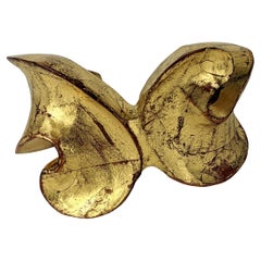 Yves Saint Laurent Chinese Gilt Wood Carved Scroll Bracelet