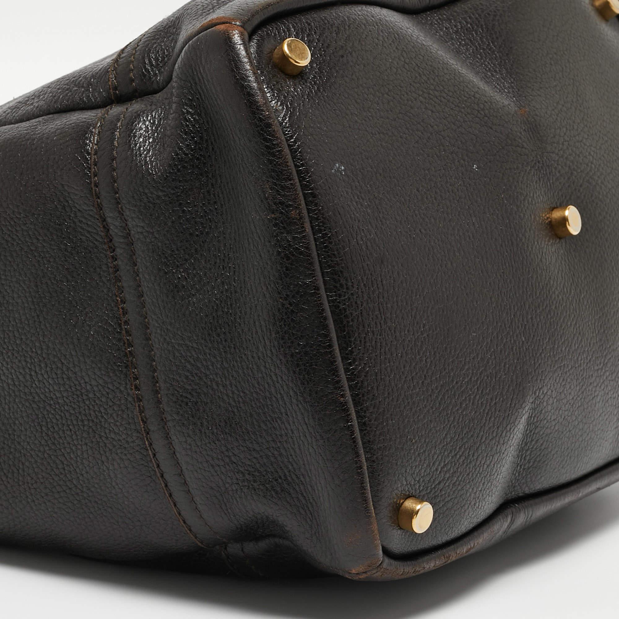 Women's Yves Saint Laurent Choco Brown Leather Overseas Bucket Bag For Sale