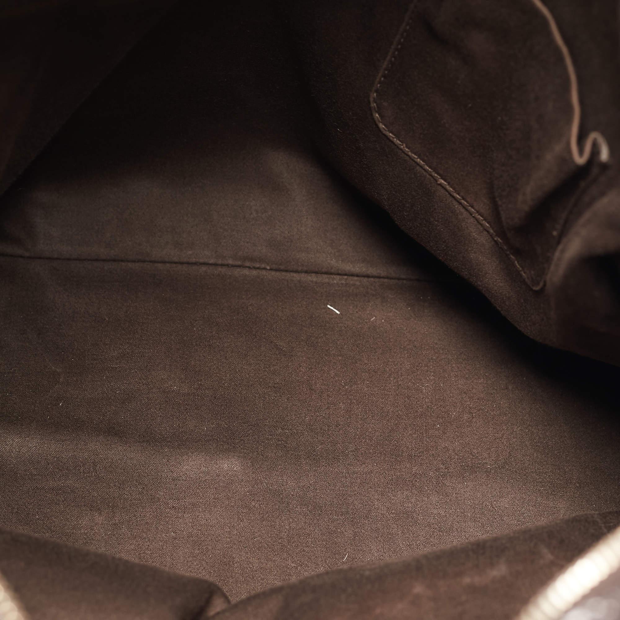 Yves Saint Laurent Choco Brown Lackleder Überdimensionale Muse Tasche im Angebot 13