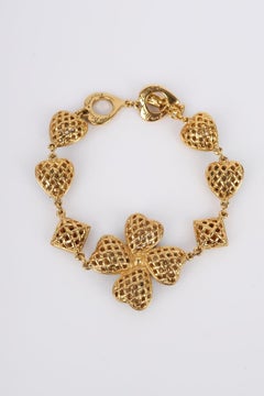 Yves Saint Laurent Clover Bracelet with Green Resin