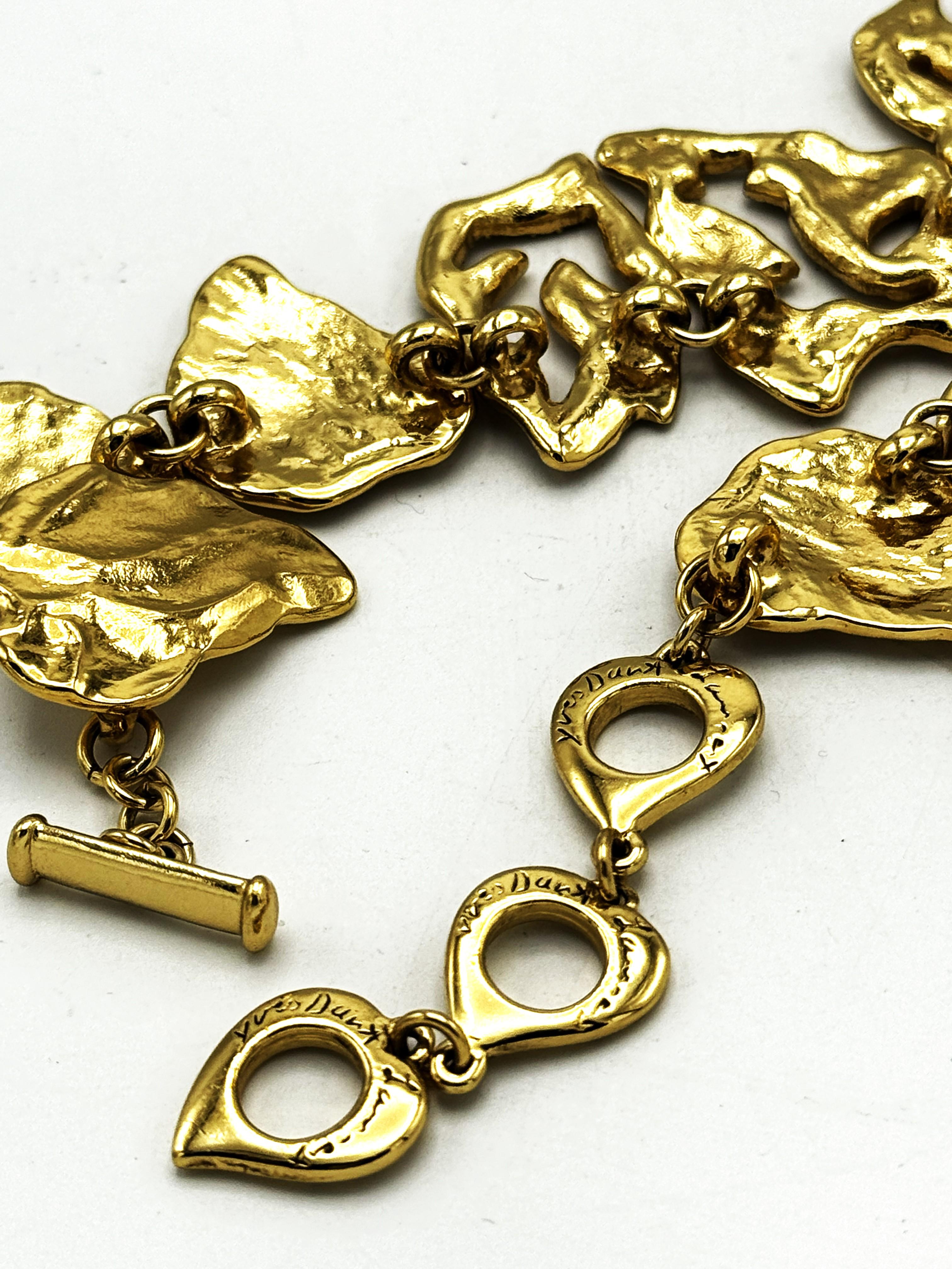 Donna YVES SAINT LAURENT colllier consi of different leaves with tiny rhinsetons in vendita