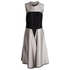 Yves Saint Laurent Colorblock Seide ausgestelltes ärmelloses Kleid mit ausgestelltem Saum M
