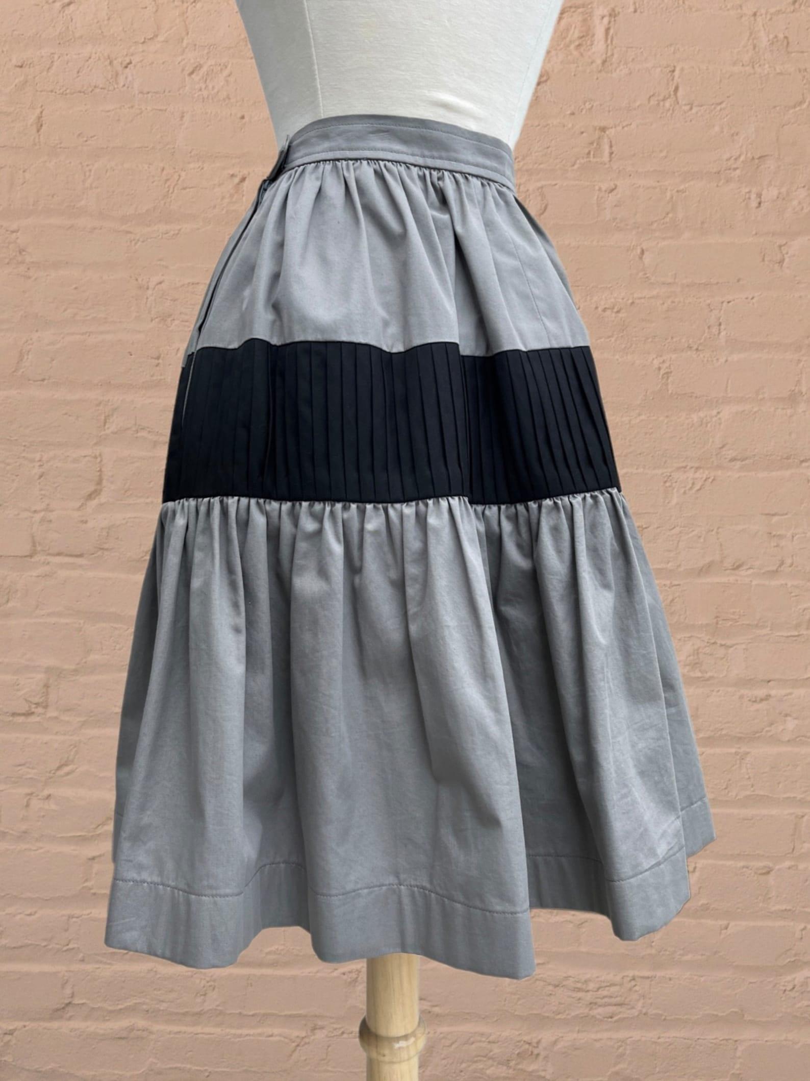 Yves Saint Laurent Colorblock Skirt, Circa 1980s For Sale 2